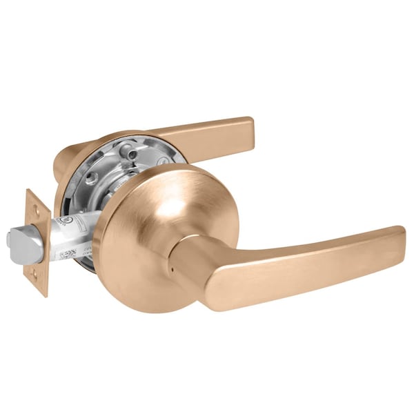 Yale Grade 1 Passage/Closet Latch Cylindrical Lock, Monroe Lever, Non-Keyed, Satin Brnz Fnsh, Non-handed MO5401LN 612 - main